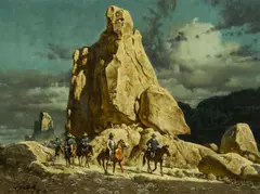 Frank McCarthy, Nite Patrol, Oil on canvas mounted to board