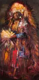 Buck McCain, Untitled (Native American), Oil on board