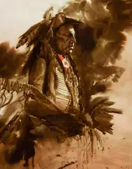 Dan Bodelson, Comanche, Mixed Media