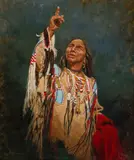 Krystii Melaine, When Thunder Speaks, Oil on board