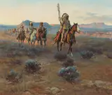 Ron Crooks, Land of Many Spirits, Oil on board