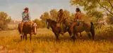 Steven Lang, On Scout in the Antelope Hills, Oil on linen