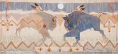 Oreland Joe, Morning Brawl, Acrylic on canvas mounted to canvas