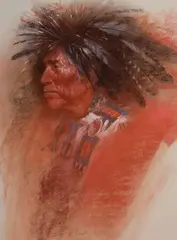 Clifford Beck, Navajo Indian, Pastel