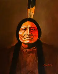 John Nieto, Sitting Bull, Acrylic on canvas
