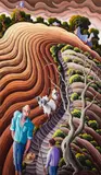 Kim Douglas Wiggins, The Dispute of Don Cristobal, Oil on canvas
