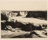 Carl Oscar Borg, Land of the Navajos, Canyon de Chelly, Etching