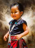 Alfredo Rodríguez, Daddy's Girl, Oil on linen mounted to board