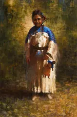 Doug Hall, Untitled (Native American figure), Oil on canvas