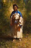 Doug Hall, Untitled (Native American figure), Oil on canvas