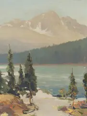 Frank Marshall, Spring Thaw, Oil on board