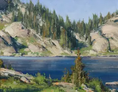 Matt Smith, Along the Lake Trail, Oil on board