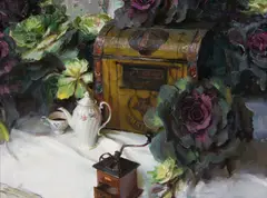 Daniel Gerhartz, Coffee and Kale, Oil on canvas