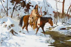 Richard Thomas, Winter Creek, Oil on board