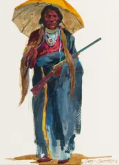 Gary Carter, Parasol War Bonnet (aka Umbrella Shade), Gouache