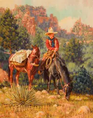 R.E. Pierce, Arizona Packer, Oil on board