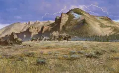 Thundercrack by Frank Magsino, Acrylic on board, sold Aug 2026
