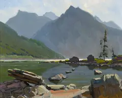 Wayne Wolfe, Medicine Lake, Oil on board