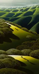 Clifford Bailey, Distant Mist, Acrylic on board