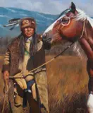 John Fawcett, Buffalo Pony, Oil on board