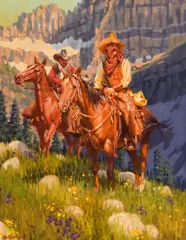 R.E. Pierce, Look Away, Oil on board