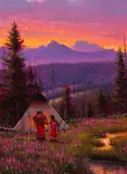 Dustin Lyon, Firewood Meadow, Oil on canvas