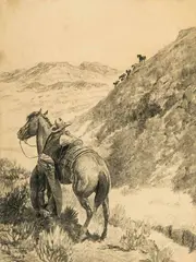 William R. James, ...A Glimpse of that Black Horse, Graphite