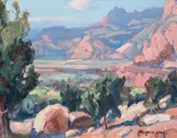 Carl Oscar Borg, Marsh Pass, Oil on canvas mounted to board