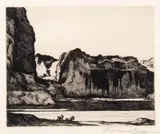 Carl Oscar Borg, Cliffs of de Chelly, Etching