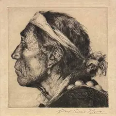 Carl Oscar Borg, Navajo, Etching