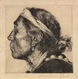 Carl Oscar Borg, Navajo, Etching