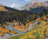 Carl Rungius, Banff, Oil on canvas mounted to board
