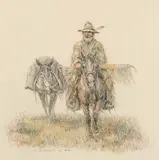 Olaf Wieghorst, The Mountain Man, Mixed Media