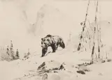 Carl Rungius, Lord of the Canyon, Etching