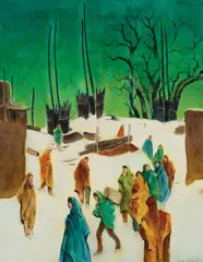 Gene Kloss, The Procession, Watercolor