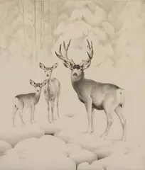 William H. Dunton, First Snow, Lithograph #54