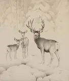 William H. Dunton, First Snow, Lithograph #54