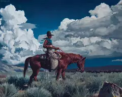 Mark Maggiori, The Buffalo Herder, Oil on canvas