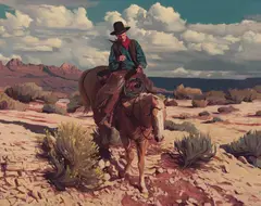 Mark Maggiori, Rider of the Thunderbird Country, Oil on linen