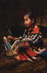 John Coleman, Council of the Little People, Oil on board