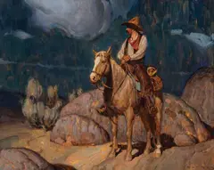 Night Watch by Eric Bowman, Oil on board, sold Apr 2026