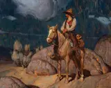 Eric Bowman, Night Watch, Oil on board