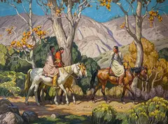 Tim Solliday, Taos Travelers, Oil on canvas