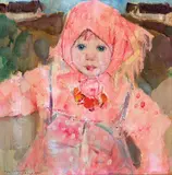 Leon Gaspard, Portrait of a Young Girl (Urga, 1922), Oil on board