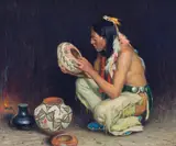 E. Irving Couse, The Master Potter, Oil on canvas