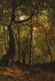 Albert Bierstadt, Forest Pool in Autumn (formerly Woods Interior), Oil on canvas