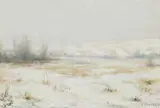 Joseph Henry Sharp, Winter Camp, Montana, Oil on canvas