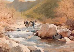 Howard Terpning, Scout from Fort Bowie, Oil on canvas