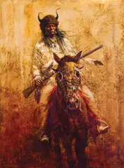 Howard Terpning, The Mighty Blackfoot, Oil on board