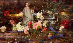 Richard Schmid, Carnation and Gold, Oil on canvas